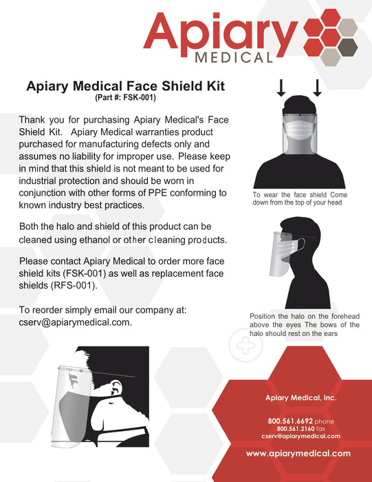 Medical Face Shield Kits