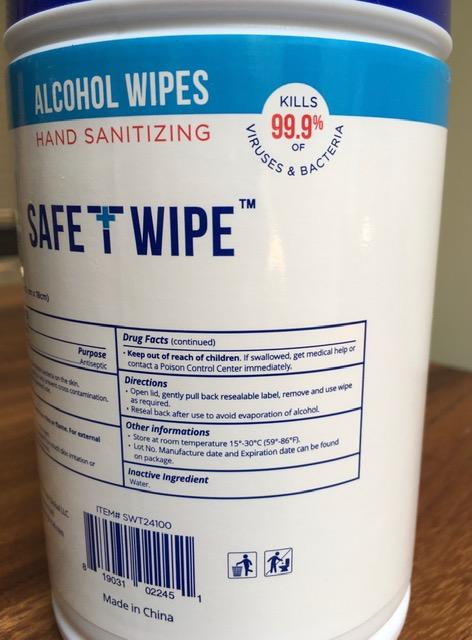 Disinfecting Wipes, 75% Alcohol